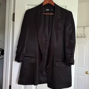 Zara satin blazer